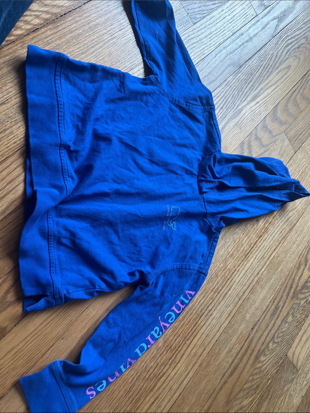 Vineyard Vines cotton hooded long sleeved tee, size 4T,